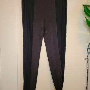 Leggings with sheer front panel